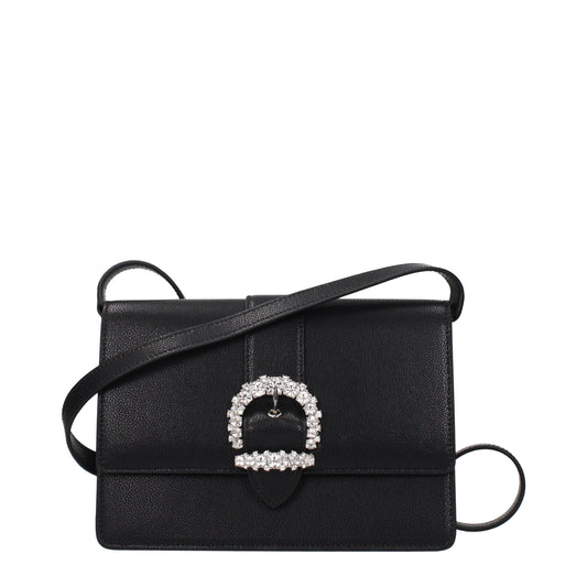 Bolso bandolera Jimmy Choo de cuero negro