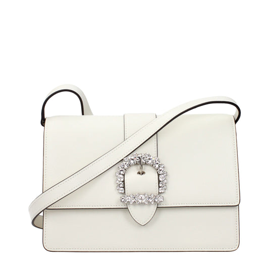 Bolso cruzado Jimmy Choo de piel blanca