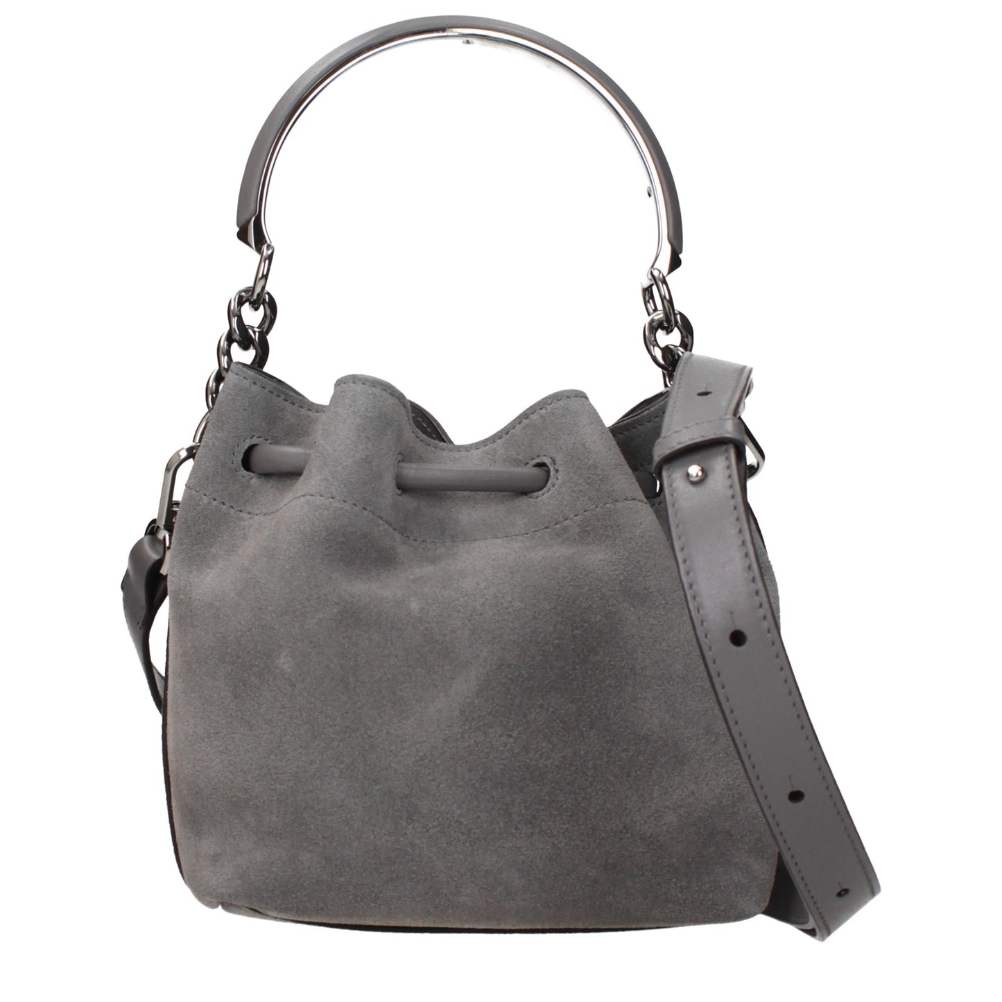 Bolso de mano Jimmy Choo de cuero gris