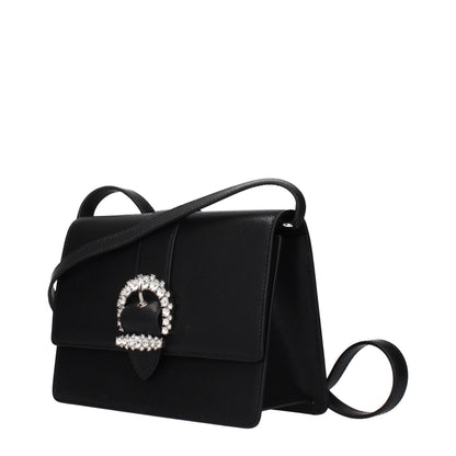 Bolso bandolera Jimmy Choo de cuero negro