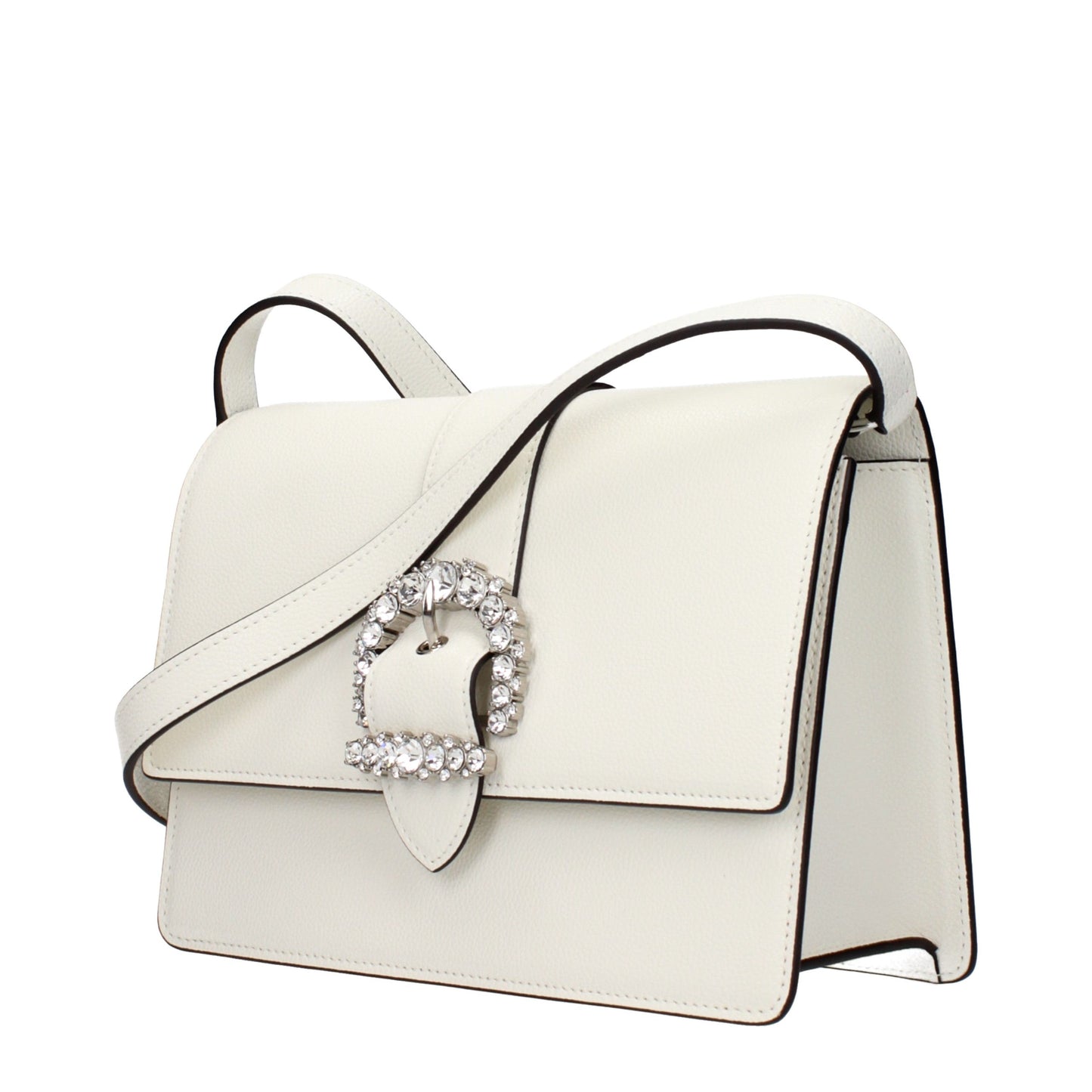 Sac bandoulière Jimmy Choo en cuir blanc