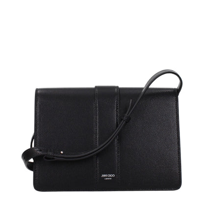 Bolso bandolera Jimmy Choo de cuero negro