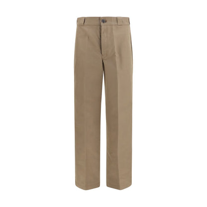 Pantalones casuales Prada de algodón marrón
