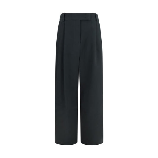 Pantalones Casuales de Seda Negra Giorgio Armani