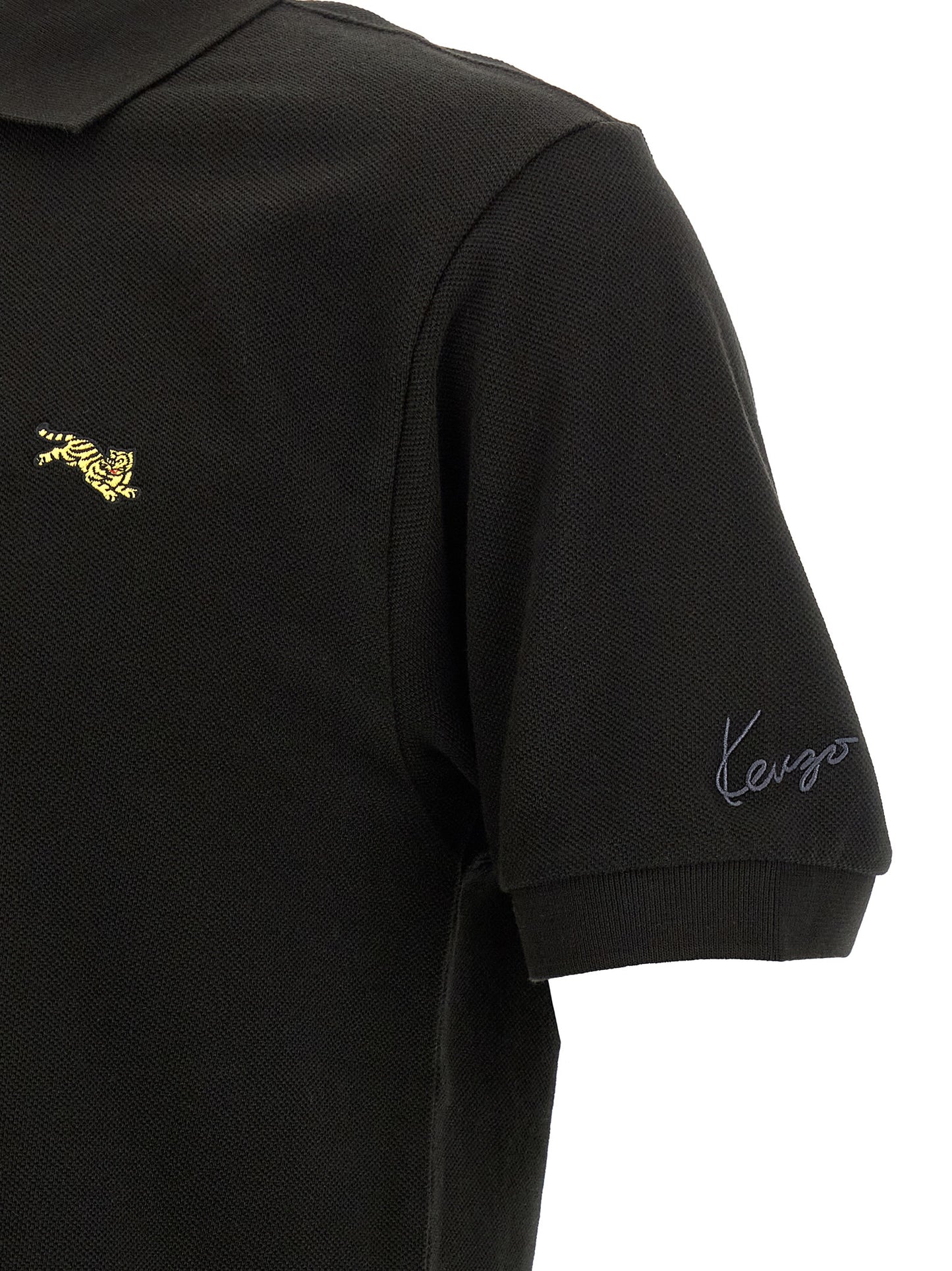 Polo Kenzo De Algodón Negro - Tejido Fresco Y Estructurado