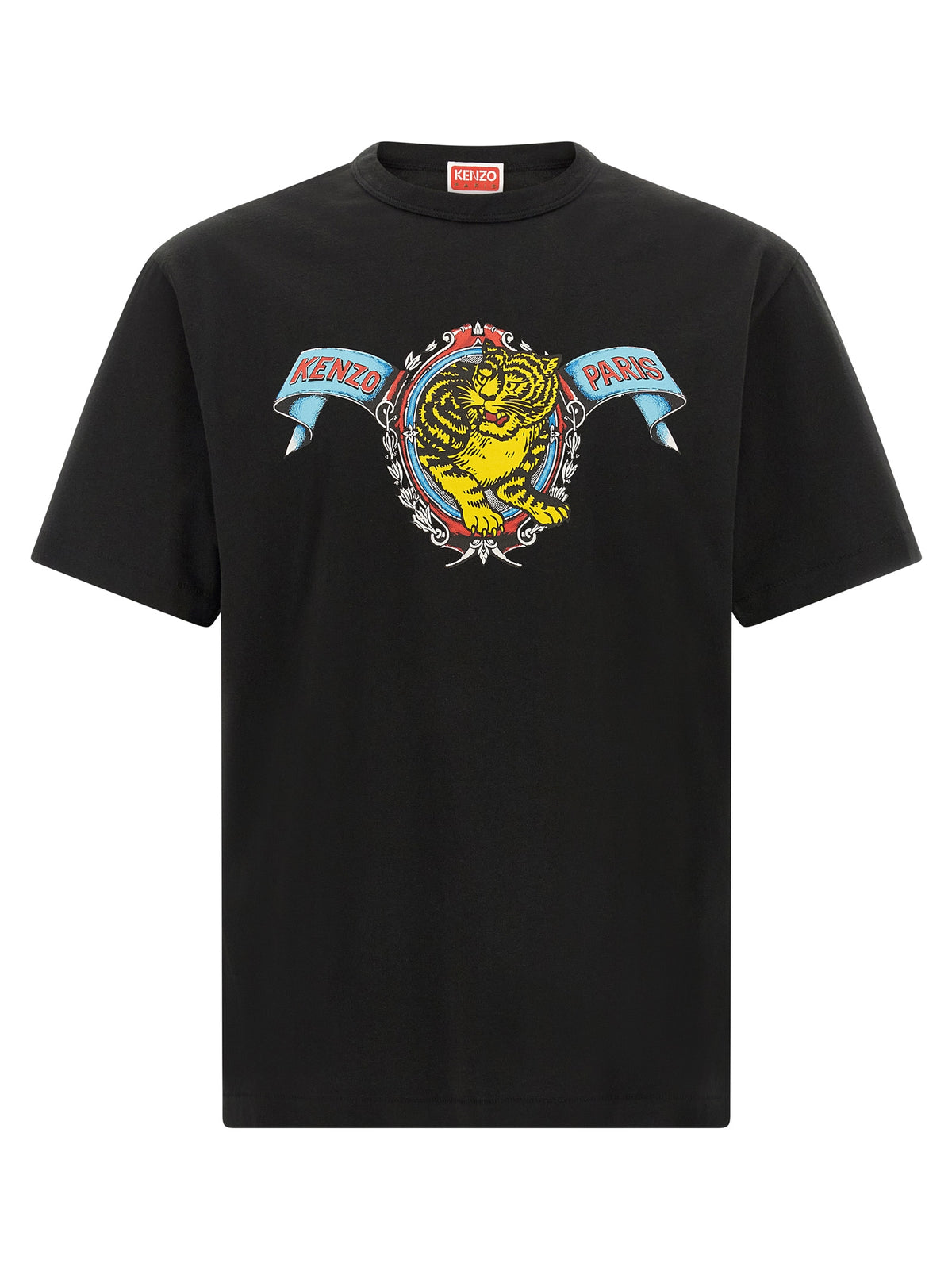 T-shirt en coton noir de la marque Kenzo pour un style quotidien