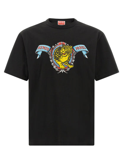 T-shirt en coton noir de la marque Kenzo pour un style quotidien
