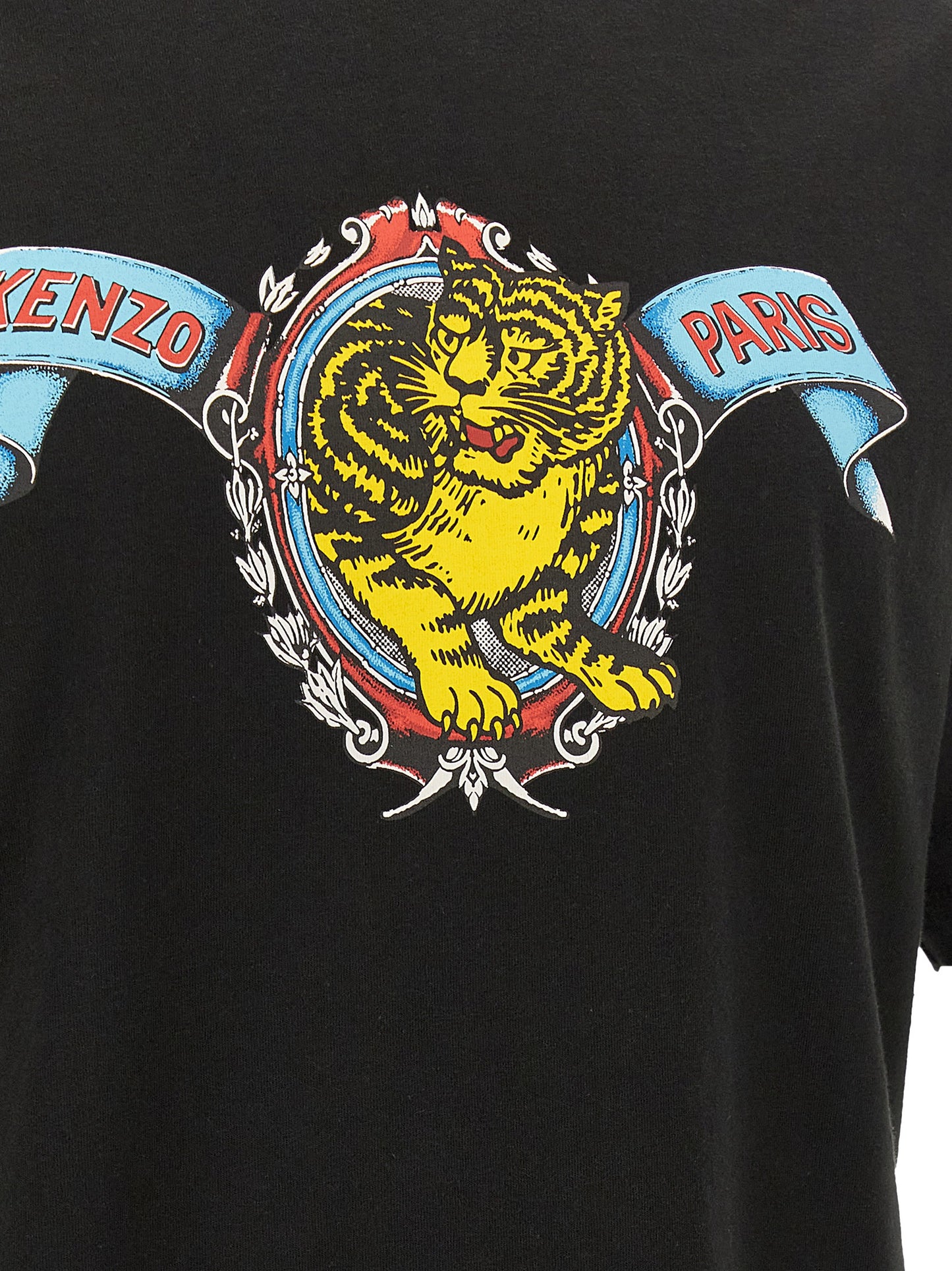 T-shirt en coton noir de la marque Kenzo pour un style quotidien
