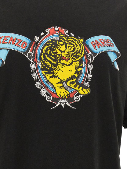 T-shirt en coton noir de la marque Kenzo pour un style quotidien