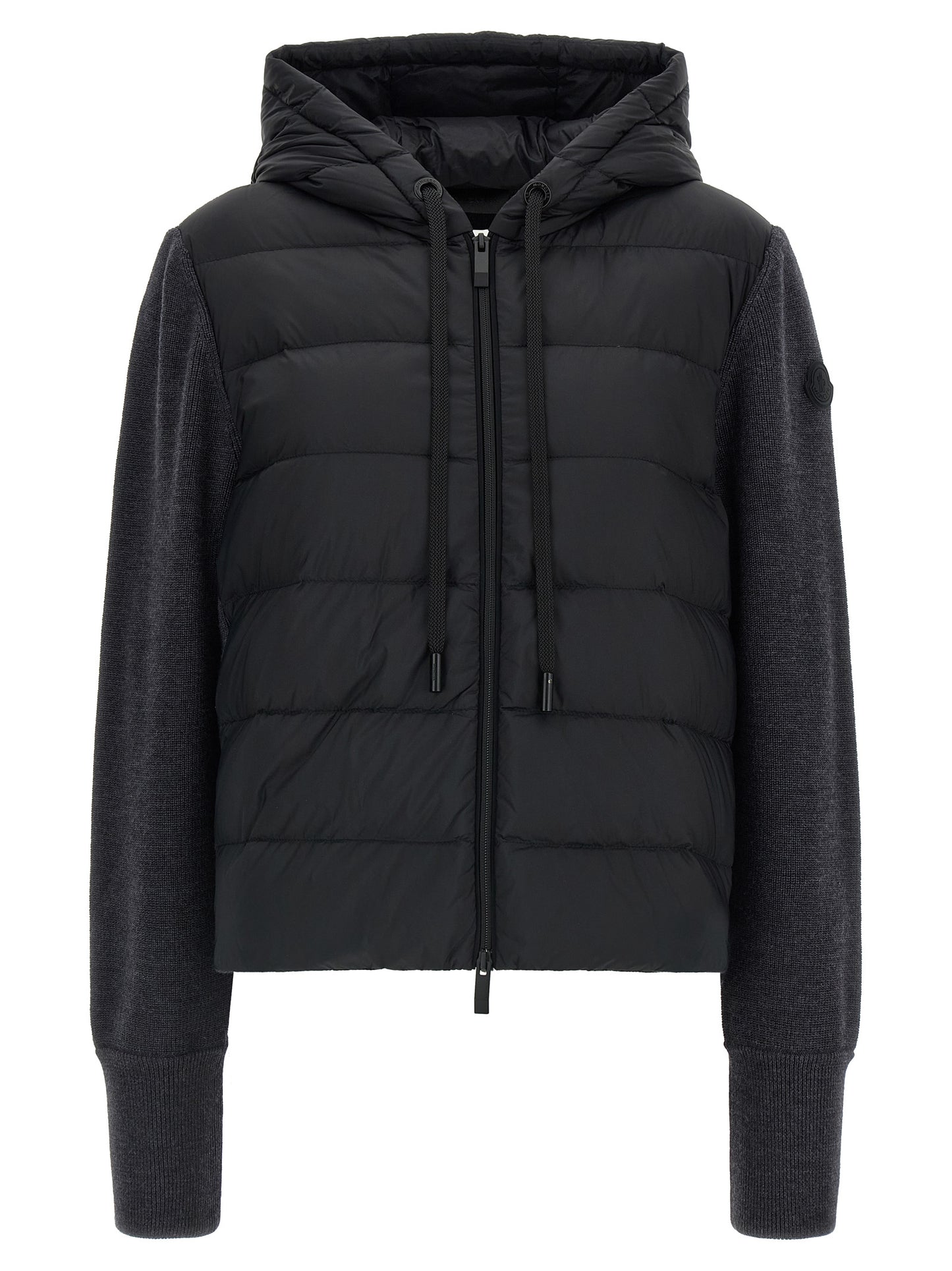 Moncler Gray Polyamide Cardigan with Thermal Regulation