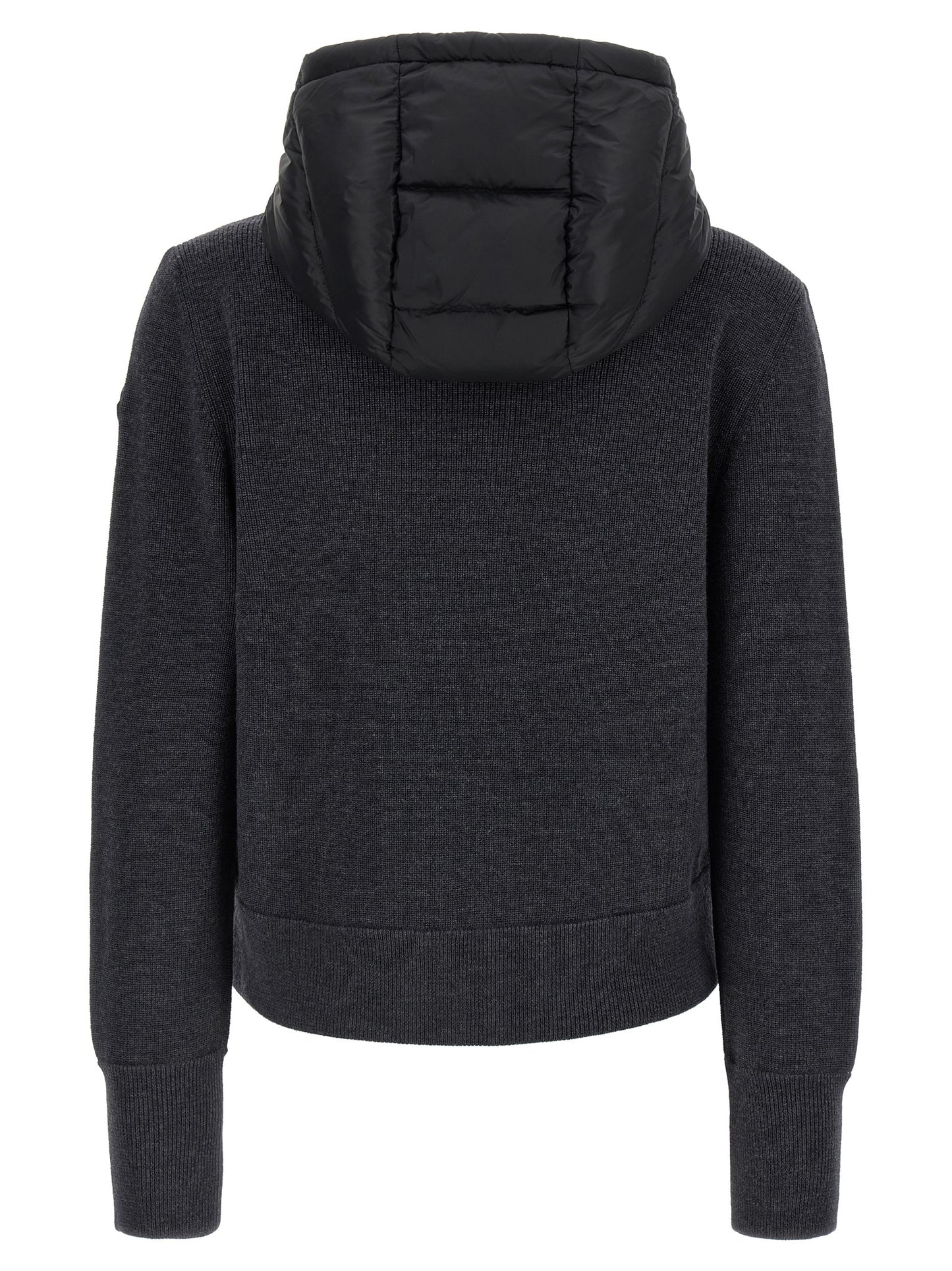 Moncler Gray Polyamide Cardigan with Thermal Regulation
