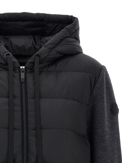 Moncler Gray Polyamide Cardigan with Thermal Regulation