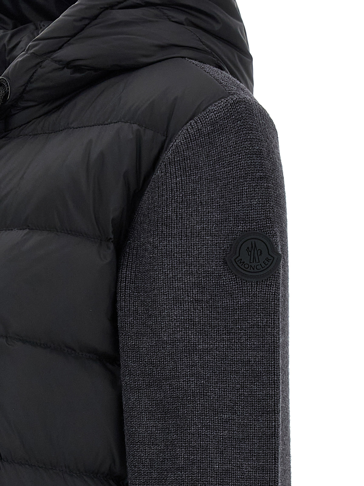 Moncler Gray Polyamide Cardigan with Thermal Regulation