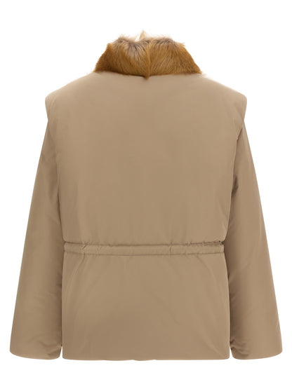 Chaleco sin mangas de poliéster beige Moncler
