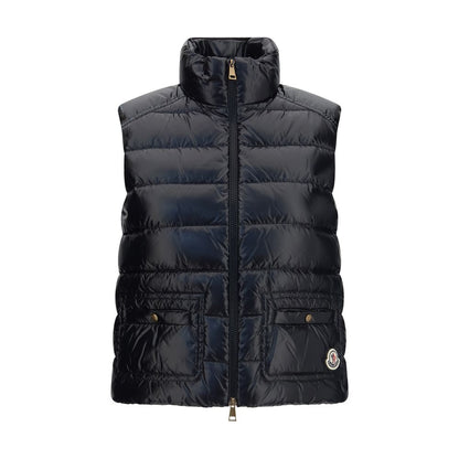 Moncler Chaqueta sin mangas de poliamida negra