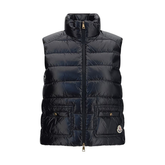 Moncler Chaqueta sin mangas de poliamida negra