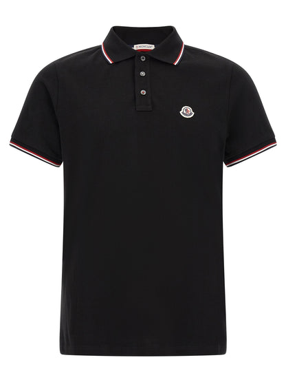 Camisa Polo Moncler De Algodón Negro Vestimenta Diaria
