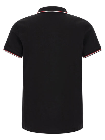 Camisa Polo Moncler De Algodón Negro Vestimenta Diaria