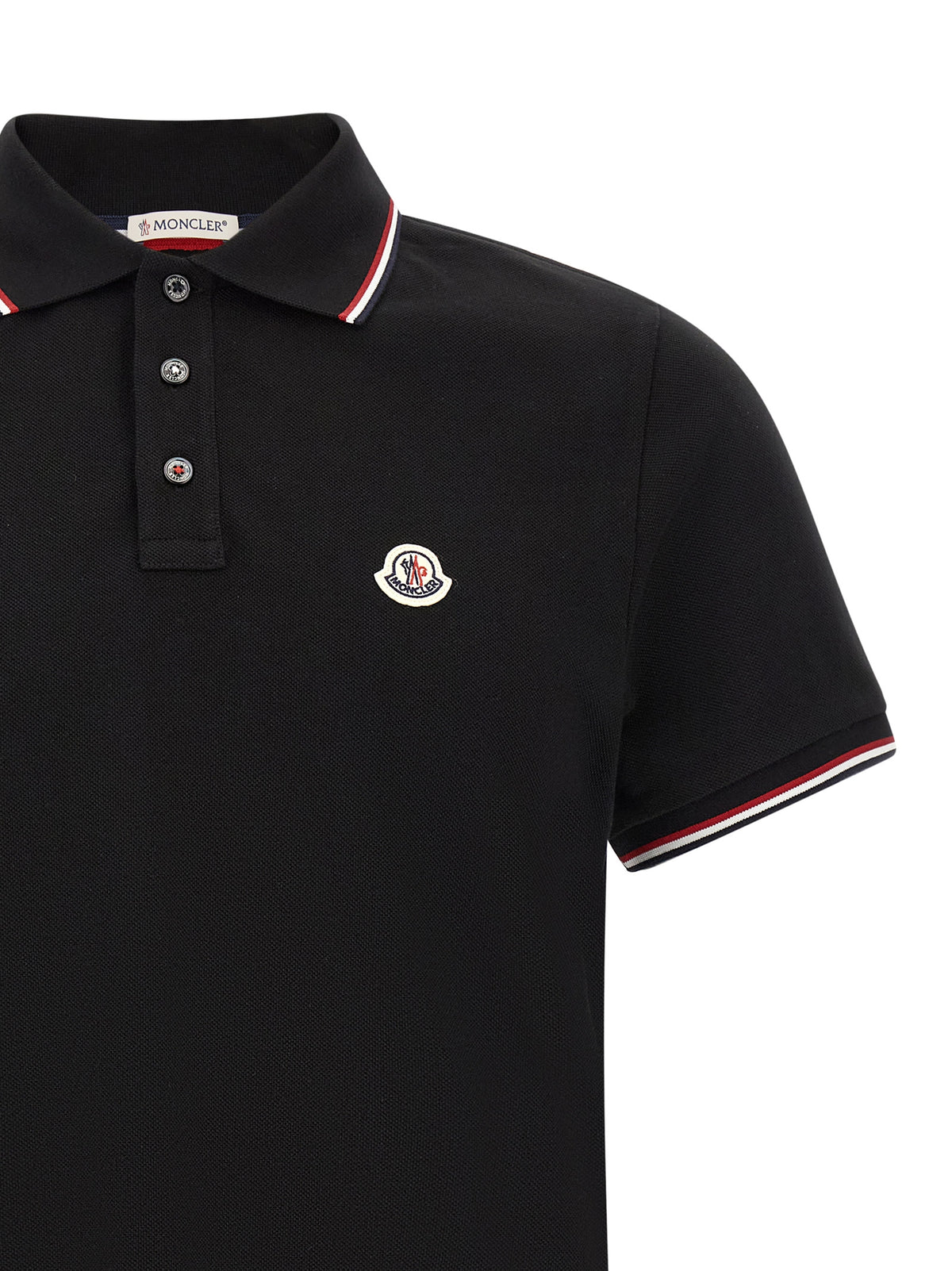 Camisa Polo Moncler De Algodón Negro Vestimenta Diaria