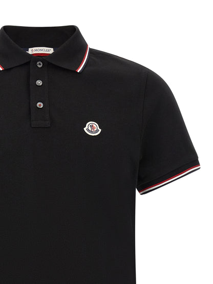 Camisa Polo Moncler De Algodón Negro Vestimenta Diaria