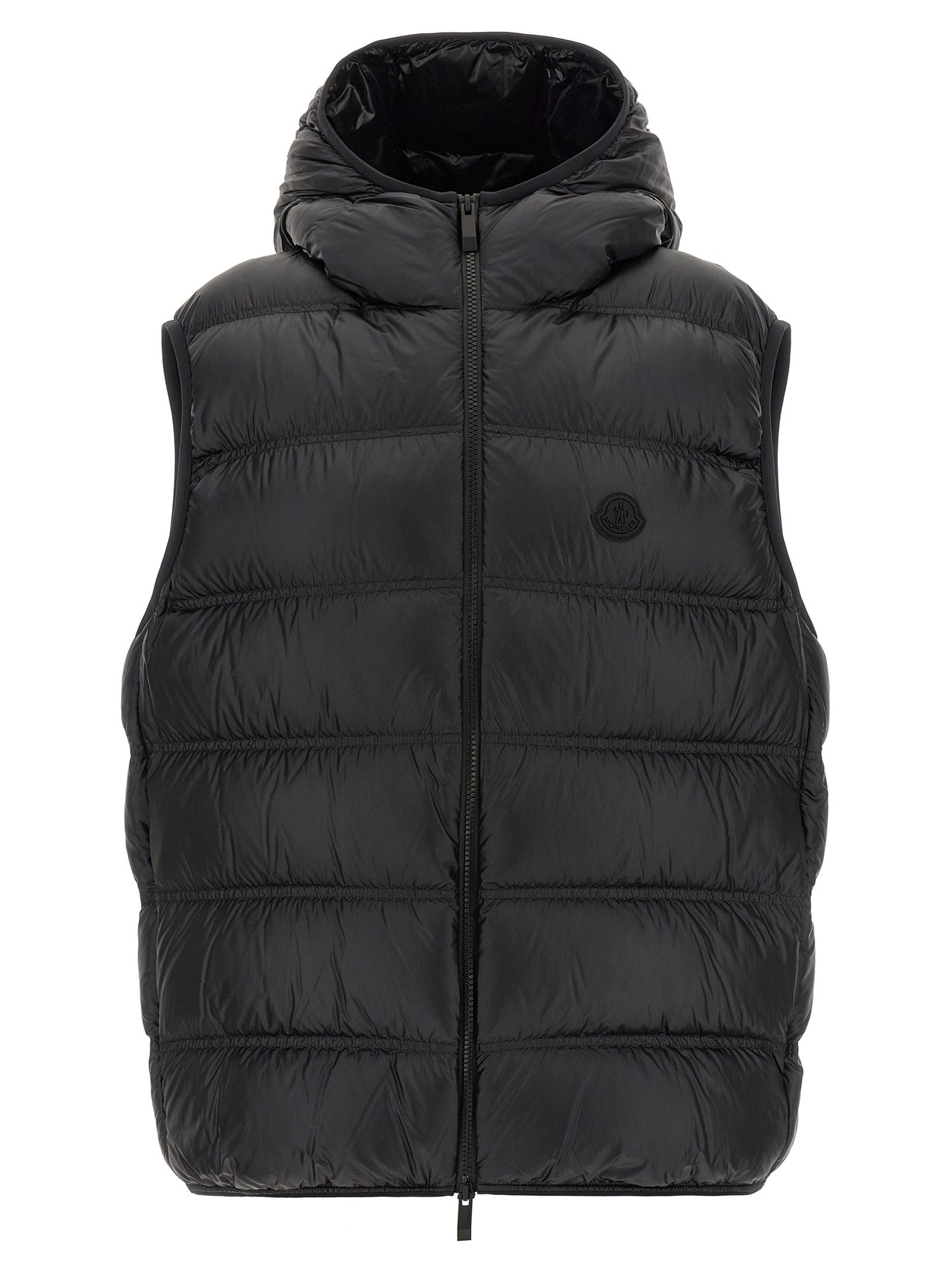 Chaleco Moncler de Poliamida Negro Silueta Contemporánea