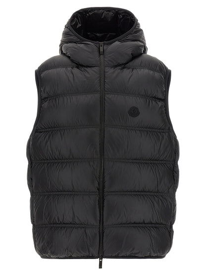 Chaleco Moncler de Poliamida Negro Silueta Contemporánea