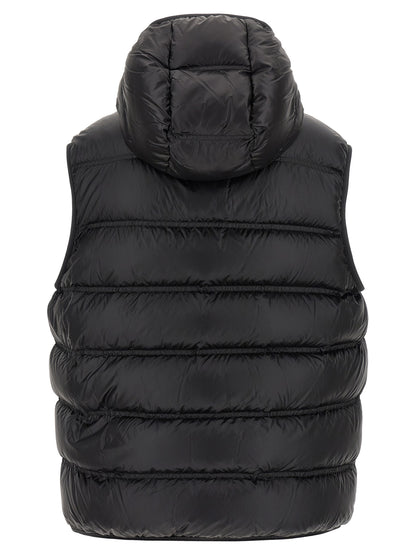 Chaleco Moncler de Poliamida Negro Silueta Contemporánea
