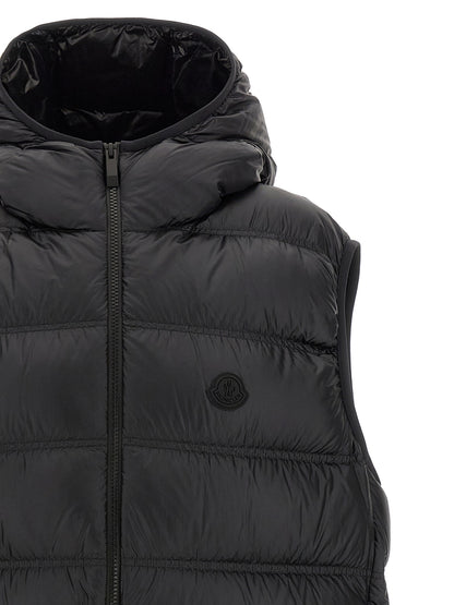 Chaleco Moncler de Poliamida Negro Silueta Contemporánea