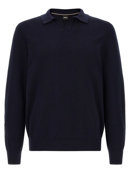 Camiseta Polo Azul De Algodón Hugo Boss Modelo H Lomarino
