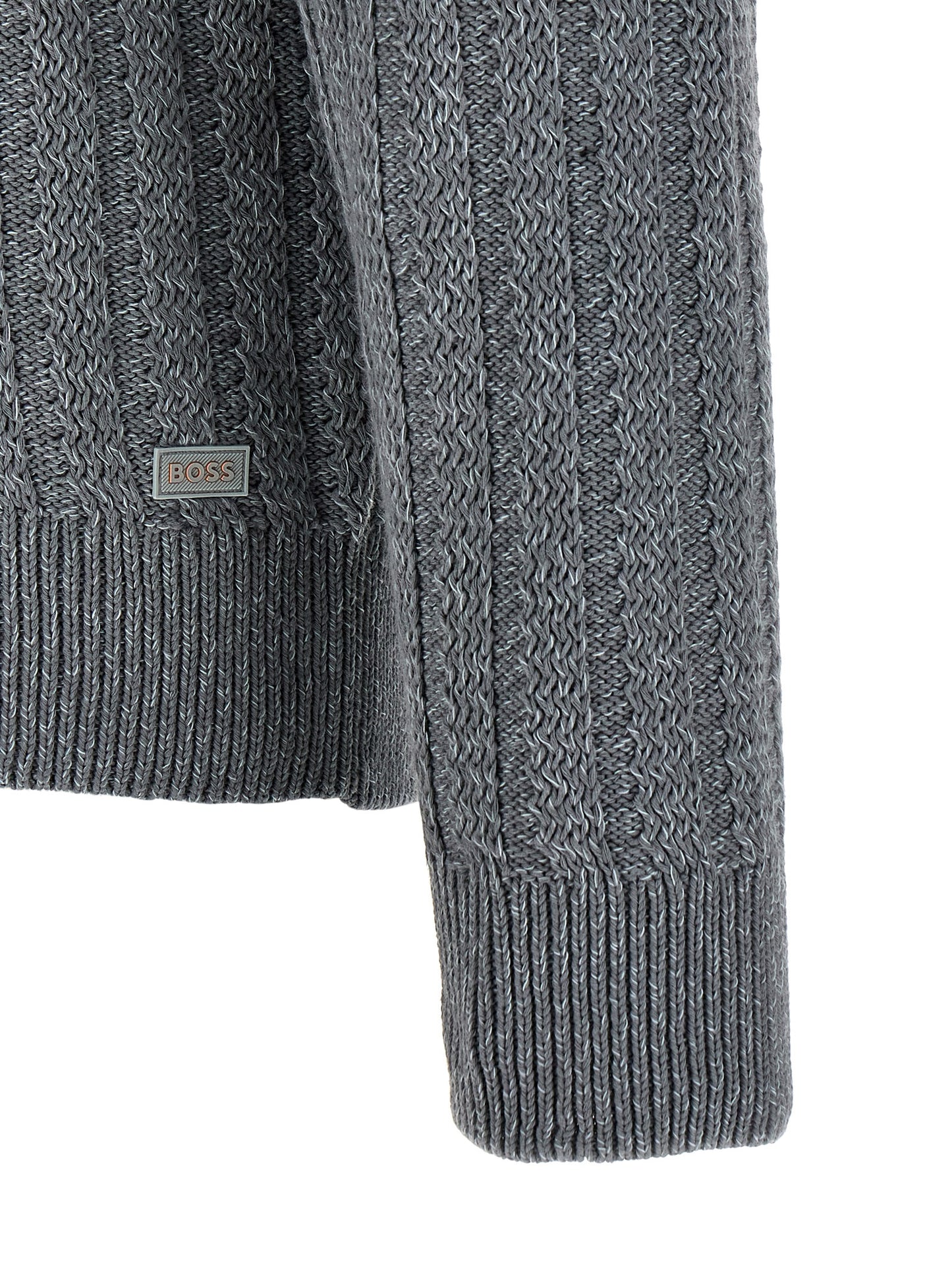 Hugo Boss Grey Cotton Cardigan - Soft Everyday Comfort