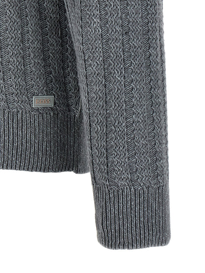 Hugo Boss Grey Cotton Cardigan - Soft Everyday Comfort