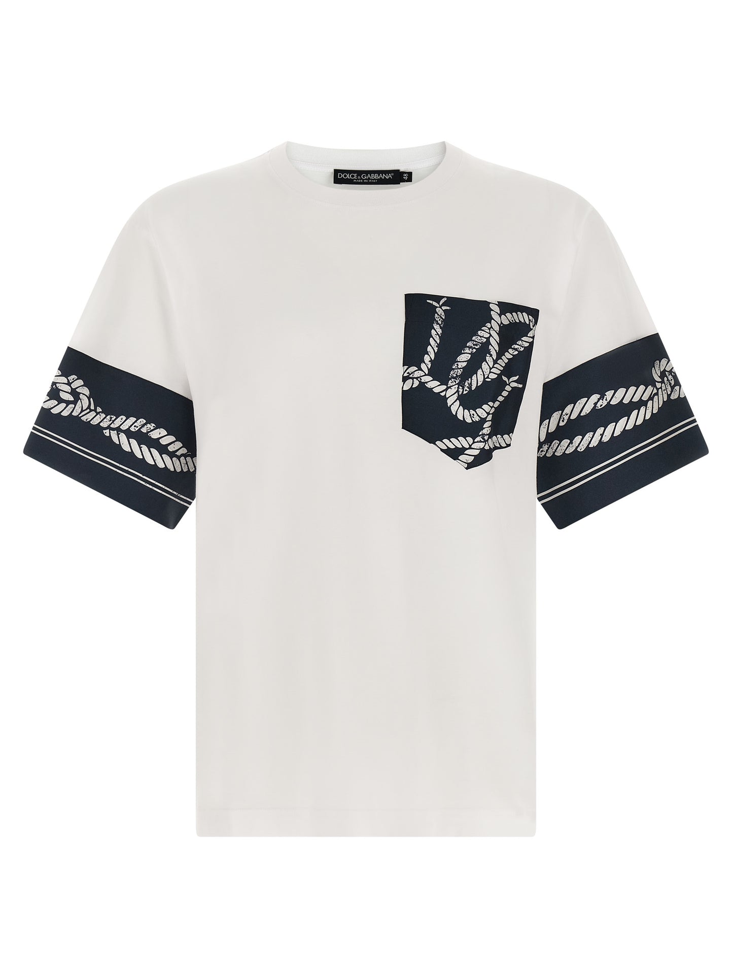 Camiseta de algodón azul Dolce & Gabbana