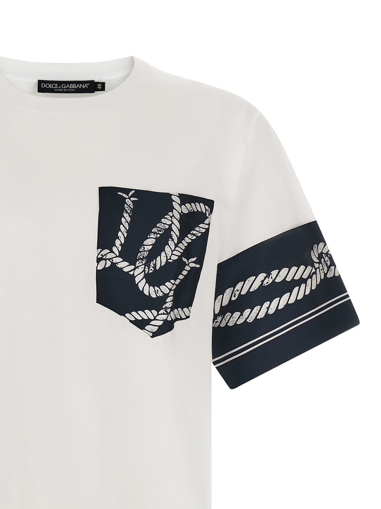 Camiseta de algodón azul Dolce & Gabbana