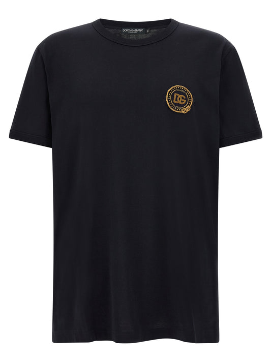 Camiseta de algodón azul Dolce & Gabbana