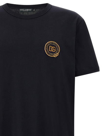 Camiseta de algodón azul Dolce & Gabbana