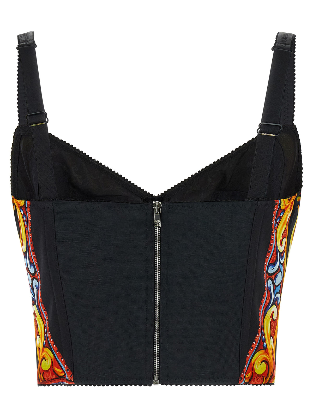 Débardeur en soie multicolore Dolce & Gabbana