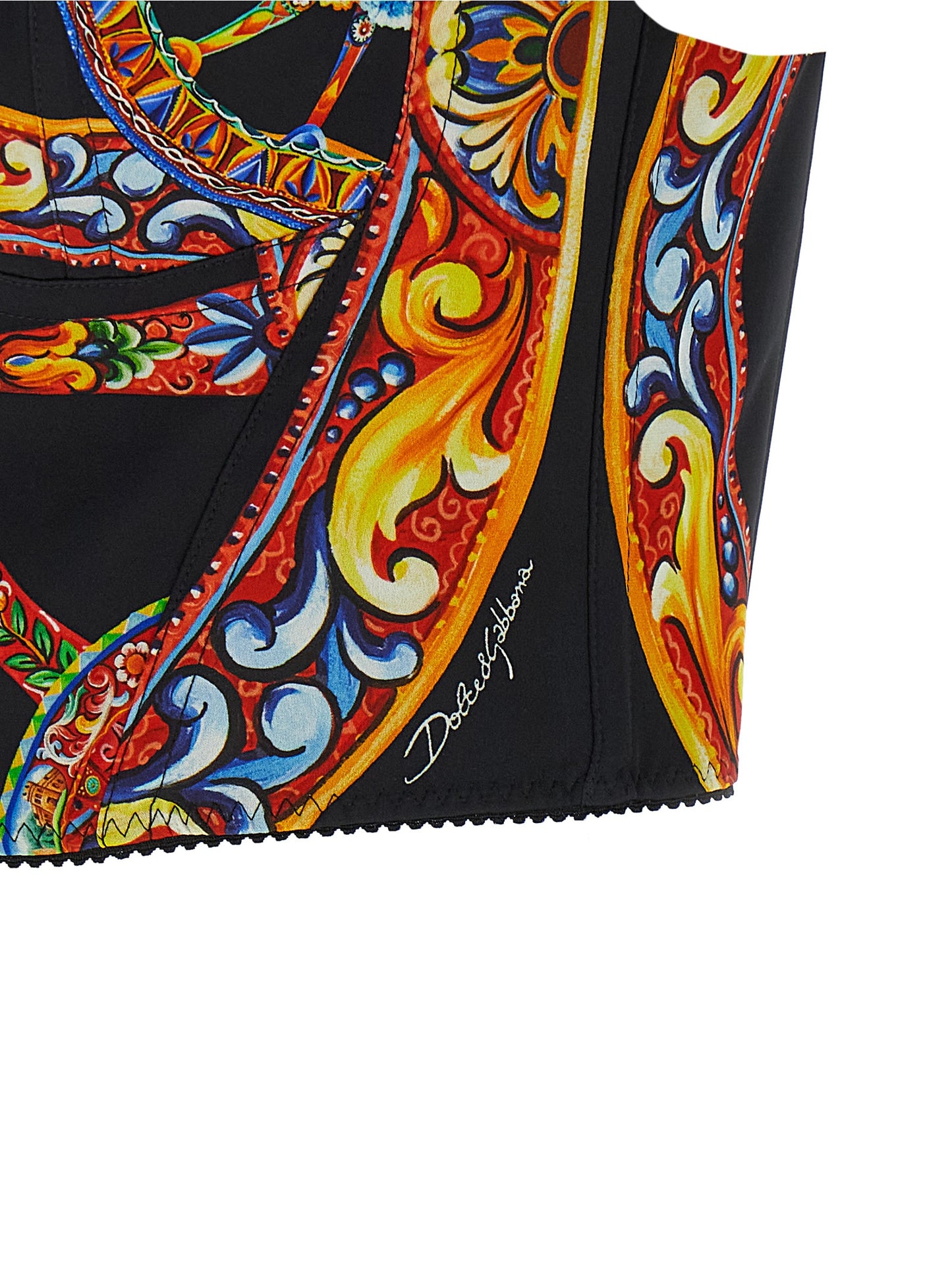 Débardeur en soie multicolore Dolce & Gabbana