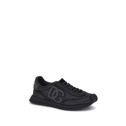 Baskets en toile noire de la marque Dolce & Gabbana
