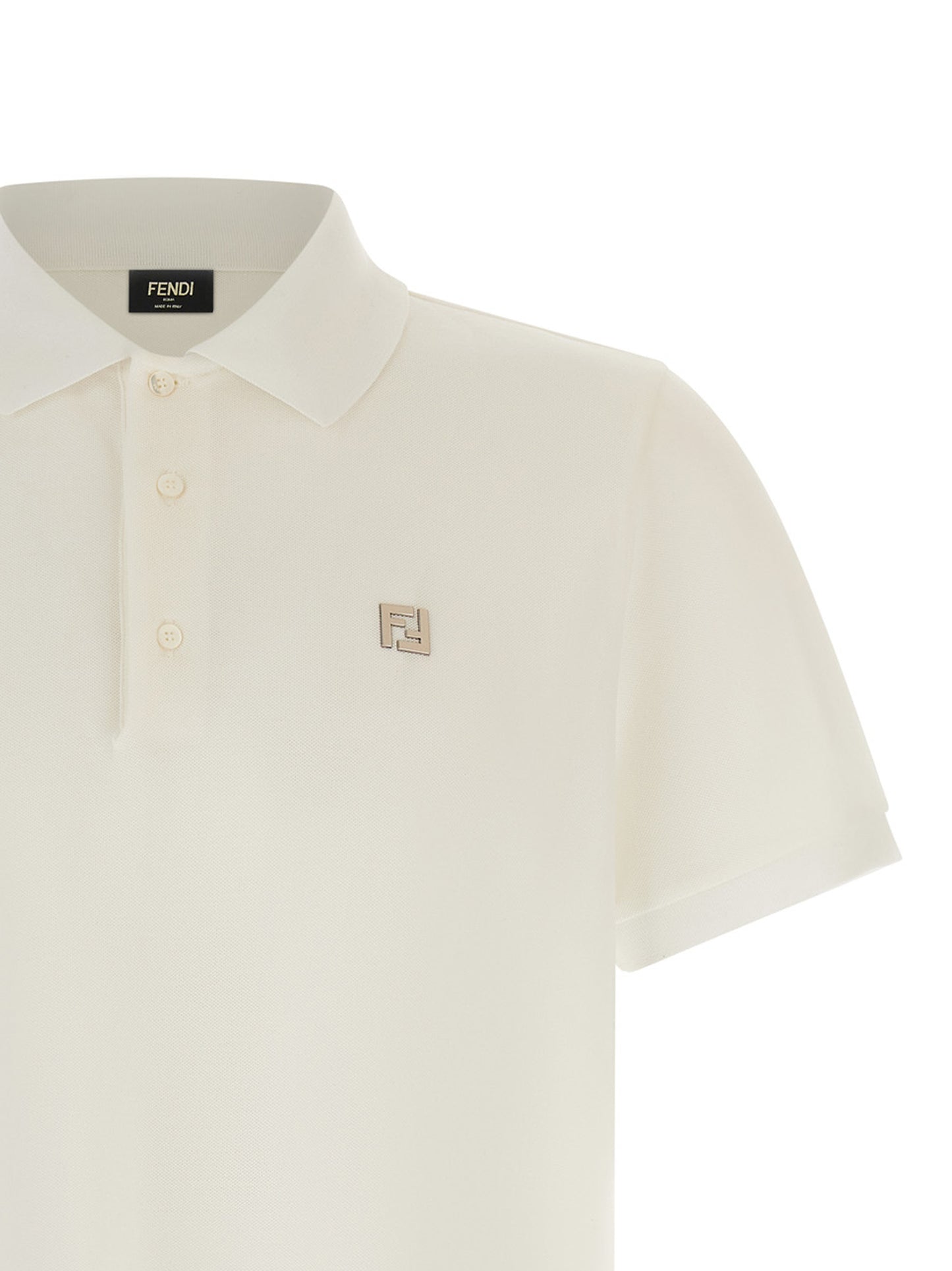 Polo Fendi de algodón blanco