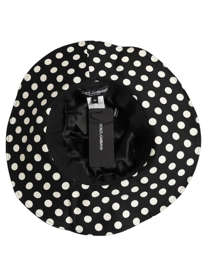 Gorro tipo pescador de algodón con lunares blancos y negros de Dolce & Gabbana