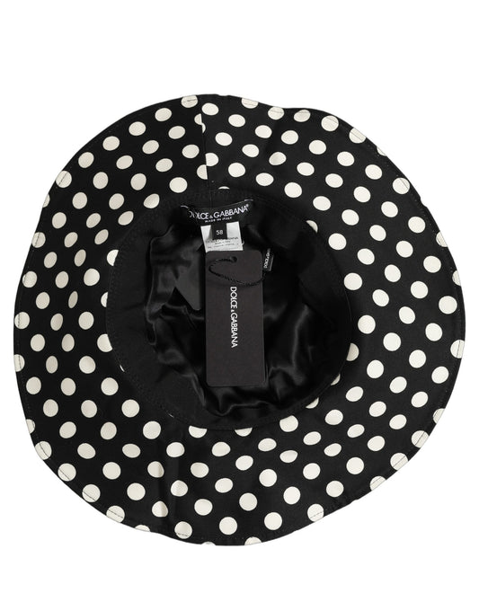 Gorro tipo pescador de algodón con lunares blancos y negros de Dolce & Gabbana