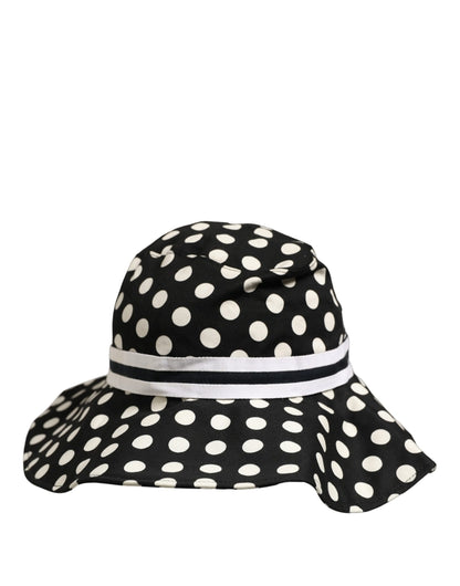 Gorro tipo pescador de algodón con lunares blancos y negros de Dolce & Gabbana