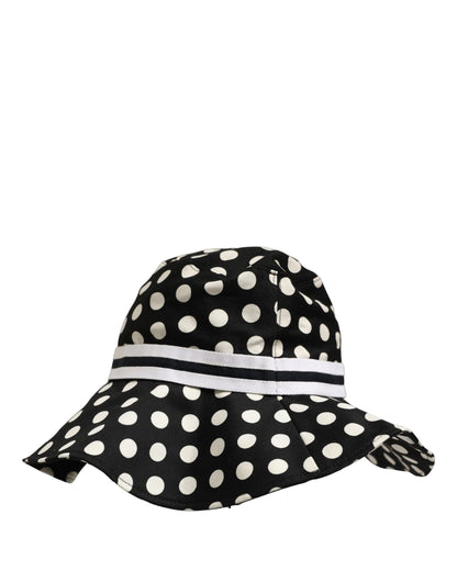 Gorro tipo pescador de algodón con lunares blancos y negros de Dolce & Gabbana