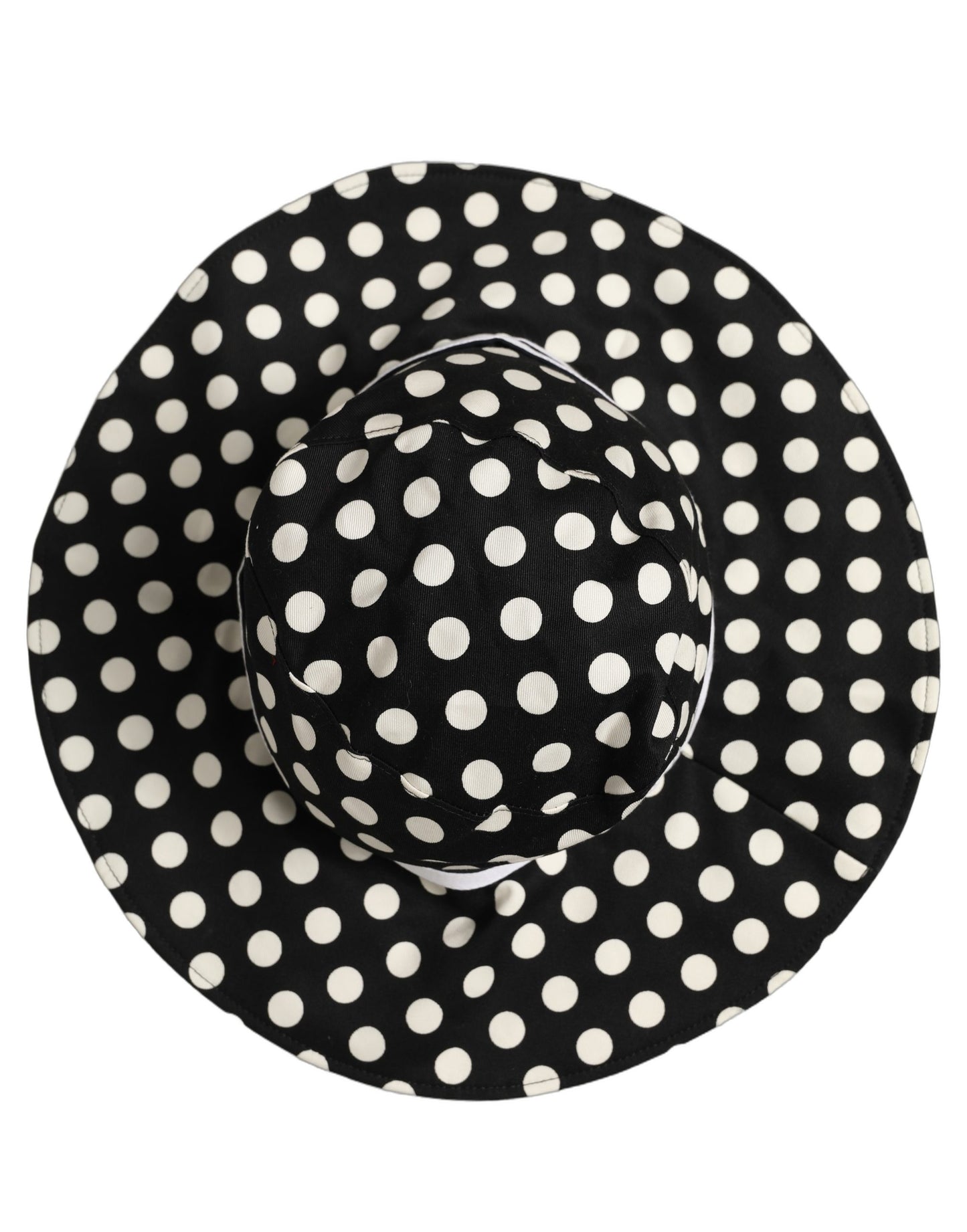 Gorro tipo pescador de algodón con lunares blancos y negros de Dolce & Gabbana