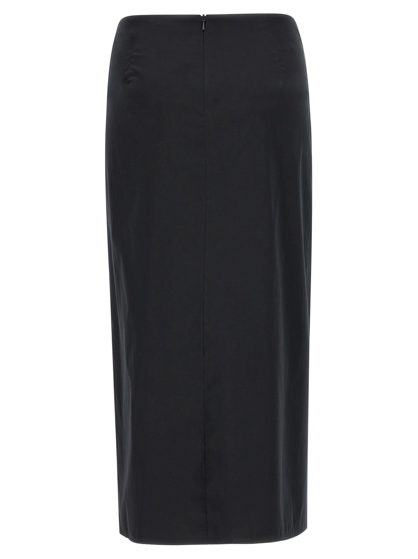 Falda midi de algodón negro Max Mara