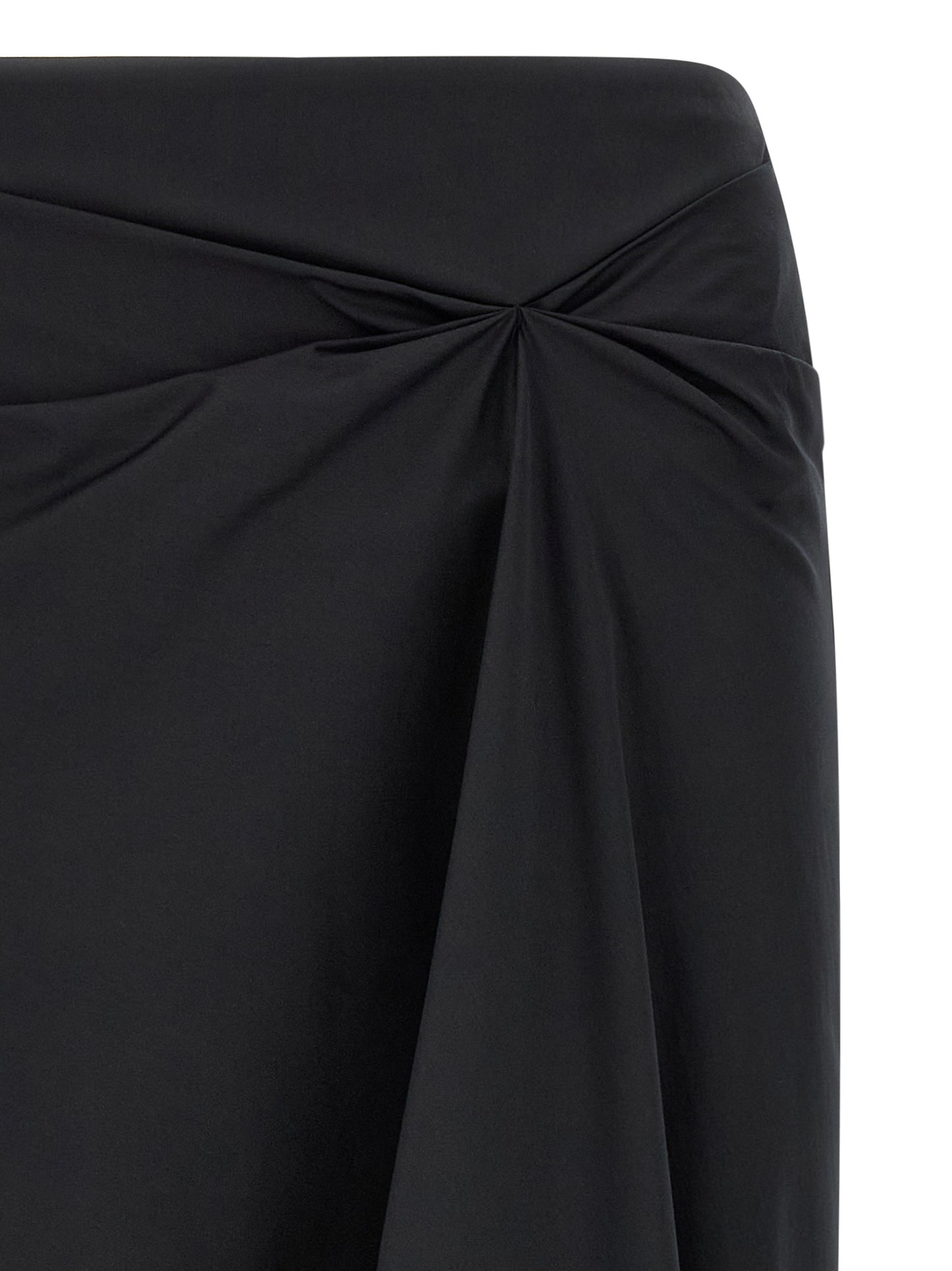 Falda midi de algodón negro Max Mara