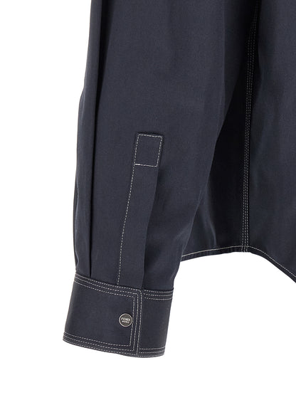 Blusa Fendi de algodón azul