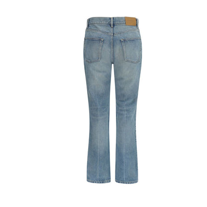 Vaqueros rectos Saint Laurent de algodón azul