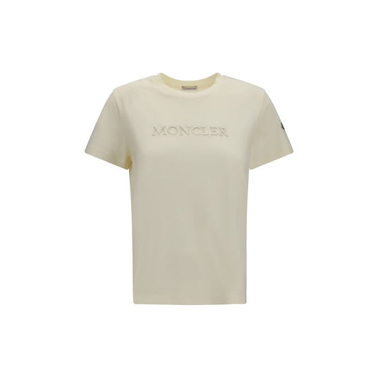 Moncler Camiseta de Algodón Beige