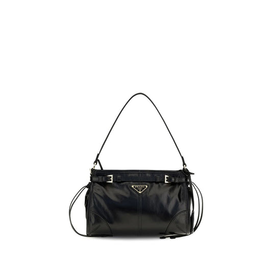 Bolso de mano Prada de piel de becerro negra Bos Taurus